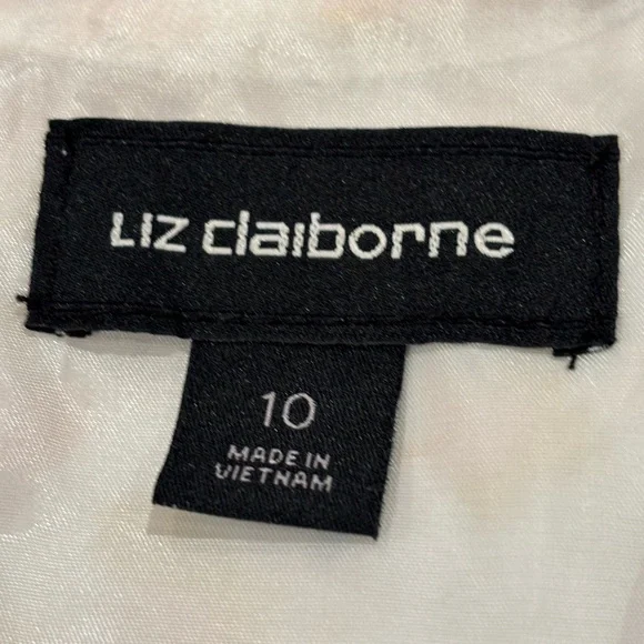 Liz Claiborne Sleeveless A-Line Midi Dress in Orange and Pink - Picture 13 of 15